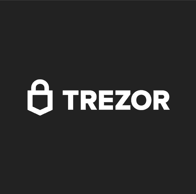 The Trezor logo, featuring a white padlock icon next to the brand name on a black background, is displayed as the company announces a third-party data breach impacting nearly 14,000 customers through its shipping partner ShipMonk.