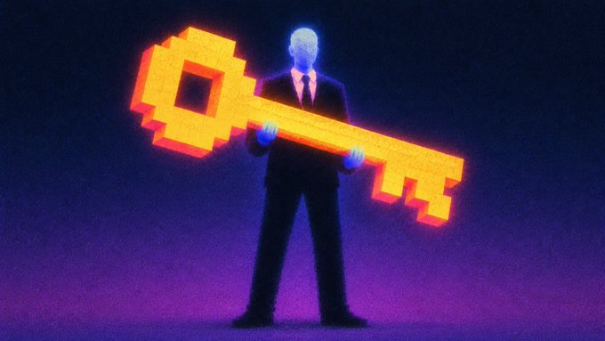 A glowing blue-skinned figure in a dark suit holds a giant pixelated golden key against a vibrant purple background, symbolizing the unlocking of new cryptographic capabilities.

The key imagery visually represents the post's message about ZK-SNARKs as a "key" technology that is opening new doors—shifting from the first boom focused on privacy and scaling to a broader second boom with expanded applications.