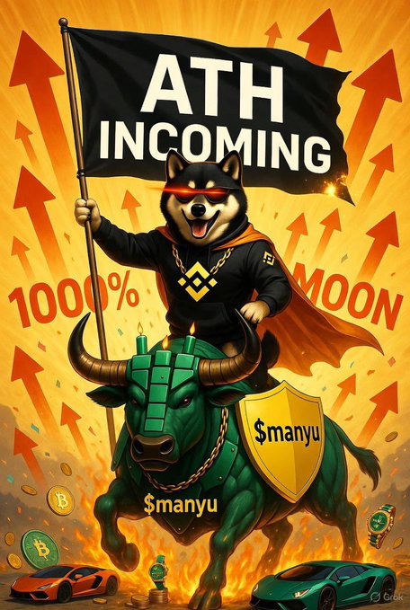 The image features a cartoon dog dressed as a superhero, riding a bull with a shield that says "Manyu" on its back. The background of the image has red arrows pointing upwards, which could be interpreted as an indication of the dog's ascent or progress in his mission. The caption below the image reads: "The true legend owns the night." This phrase is related to the post because it seems to be a reference to the character Manyu from the anime series "Manyu Army".