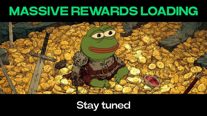 The image features a cartoon frog sitting among piles of gold coins. The text "MASSIVE COMMUNITY REWARDS AND CAMPAIGNS are taking over the WOO X ecosystem this week" is written above the frog, indicating that there might be a special offer or reward for users who participate in community events related to football.
