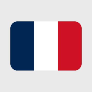 The image displays the French national flag with its vertical blue, white, and red stripes. It complements the post by visually representing France, the country that has proposed a strategic Bitcoin reserve bill to acquire up to 2% of Bitcoin's total supply.