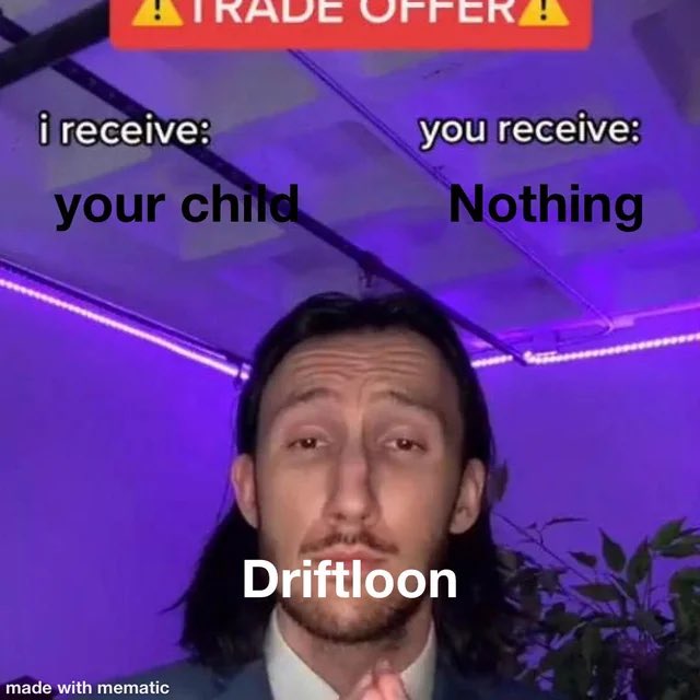 The image features a man with long hair wearing a suit standing against a purple background. He has his hands together and appears to be praying or making a wish. The caption below him reads "Day 1,246 of tweeting about Pokémon ENS until the floor hits 1eth". This suggests that the post is likely related to the hashtag #day1,246, which is used to count up from day one in a series of tweets.