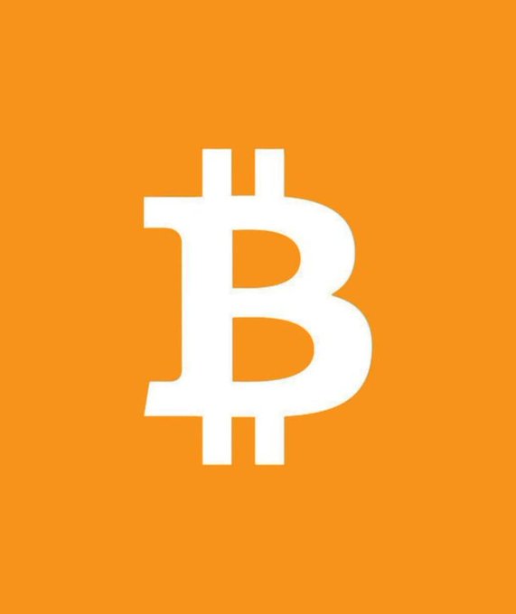 An orange background features a large white Bitcoin “₿” symbol at the center. It accompanies a post reporting JPMorgan’s bullish long-term Bitcoin outlook, including a $386,000 bull-case price target over 10 years.