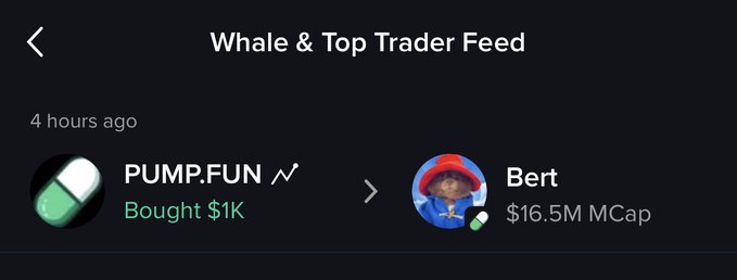 The image shows a graphic representation of a pill or tablet, with "pump fun" written around its edges, suggesting that it might be related to a trading platform for trading in pump fun currency pairs. The caption provides information about the traders who have bid on this particular pair of tokens at $16.55 million MCA cap.