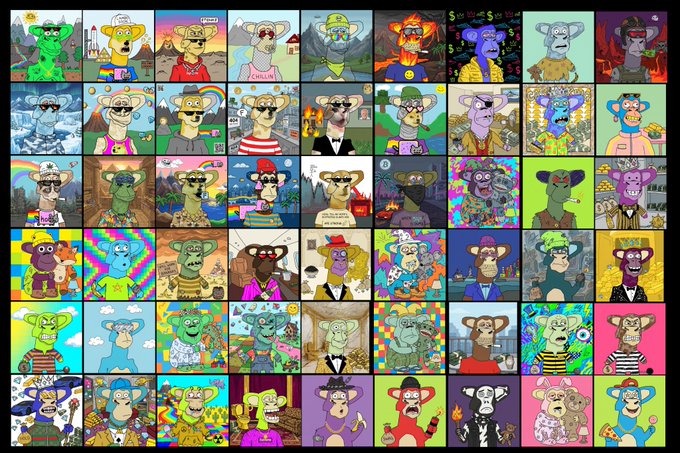 A grid displaying numerous cartoon-style NFT images of mouse characters in various costumes and settings.