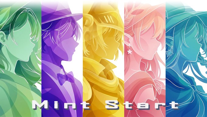 The image features a poster with four distinct cartoon girls wearing colorful outfits against a white background. The text "Mint Start" is written above them, indicating that they are back for season 11 of Minting. The poster also includes a reference to the game's score and a warning about low scores.