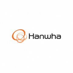 The Hanwha corporate logo featuring an orange circular design alongside the company name on a white background.