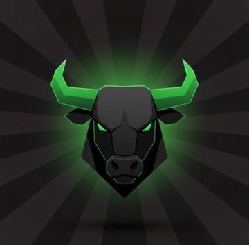 A stylized black bull head with glowing green horns and eyes against a dark radial background visually represents bullish crypto market momentum, aligning with the caption's message that "MEMECOIN SZN IS BACK."