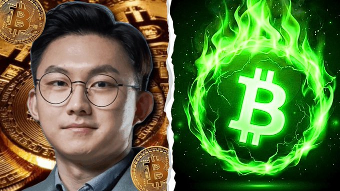 A thumbnail featuring CryptoQuant CEO Ki Young Ju alongside imagery of Bitcoin coins and a glowing green Bitcoin symbol, illustrating the market shift from "old money" selling to new "ETF buyers."