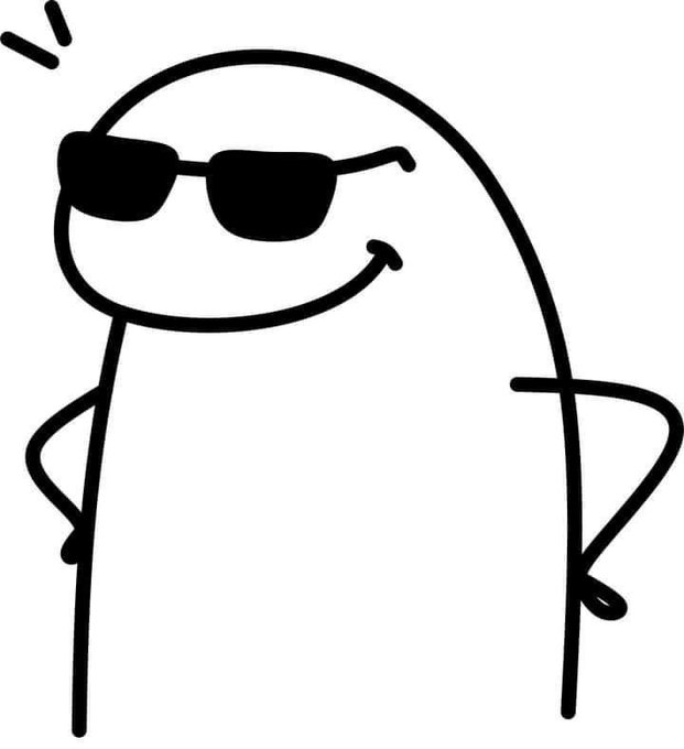 A simple black-and-white cartoon stick figure wearing sunglasses, striking a confident pose with hands on hips and a smug smirk. The cool, "too cool" demeanor of the character visually captures the swagger and anticipation of "BSC szn" (Binance Smart Chain season), suggesting readiness and excitement for upcoming opportunities.