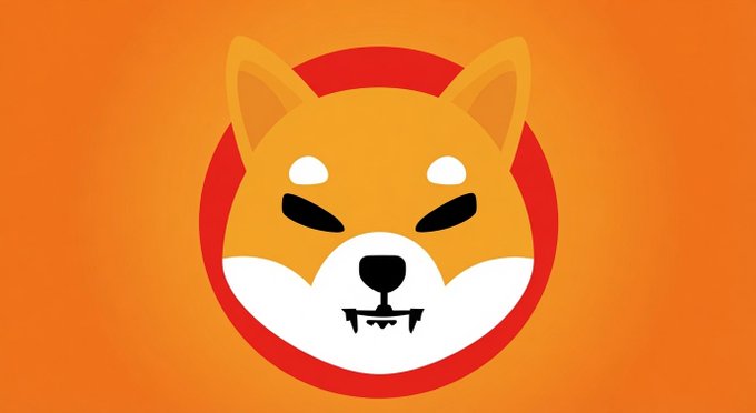 A Shiba Inu dog logo on an orange background, representing the $SHIB cryptocurrency token mentioned in the post about an early whale beginning to sell their holdings.