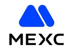 The MEXC cryptocurrency exchange logo, featuring a blue stylized mountain-like icon above the text 'MEXC' in black.