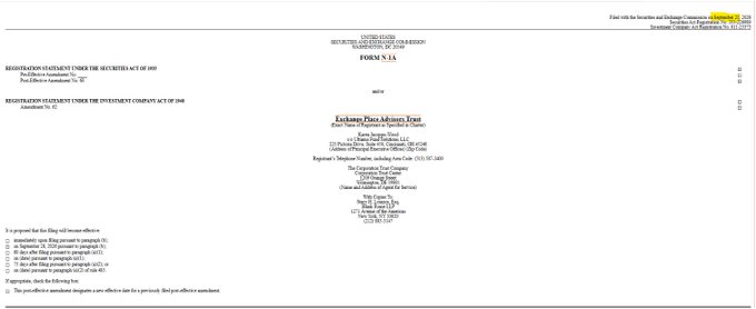 An SEC filing document for Exchange Place Advisors Trust showing a Post-Effective Amendment to Form N-1A registration statements under both the Investment Company Act of 1940 and Securities Act of 1933, filed by the trust located at 1230 Peachtree Street, NE, Suite 800, Atlanta, GA, with Amendment No. 60 to the registration statement referenced in the upper right corner.
