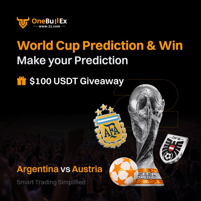 The image shows an advertisement for an event where people predict the outcome of the World Cup. Promotional text indicates that the event allows users to win a $100 USDT (US dollar). There are several soccer balls placed around the room, including one on the ground and another near the top left corner, which might be related to the World Cup predictions or used as props for a promotional activity. The main focus of the image is the advertisement promoting this event with a large crowd in the background suggesting that it could potentially be an online promotion due to the use of social media platforms like Instagram.