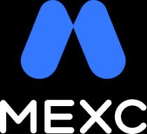 The image shows the MEXC logo, featuring a blue stylized "M" symbol above the white text "MEXC" on a black background, which serves as the branding for the MEXC cryptocurrency exchange platform referenced in the post about exploring stock products.