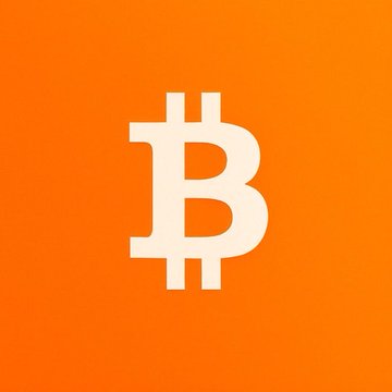 The Bitcoin (₿) logo is displayed in cream against a vibrant orange background, symbolizing the cryptocurrency's notable 17.5% monthly price increase despite the U.S. Congress failing to advance the Clarity for Cryptocurrencies Act on September 15.