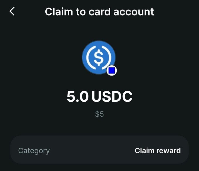 The image features a black background against which the caption "claim to card account" and "claim reward" are written in white. This information suggests that there might be a technical issue or misunderstanding with the Bitget Wallet service, as the users claim their credit card account has been declined.