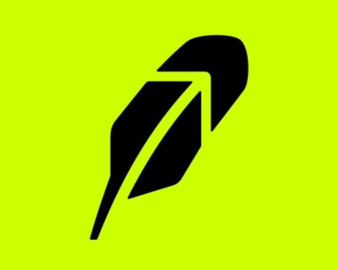 A simple black feather icon displayed on a bright lime green background.