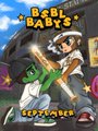 Cover art for the comic 'Beep Boop Baby's' Issue #01, depicting a robot in a green shirt holding a glowing orange weapon.
