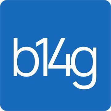 The blue square logo for BigchainDB, featuring the stylized white lowercase text 'b14g'.