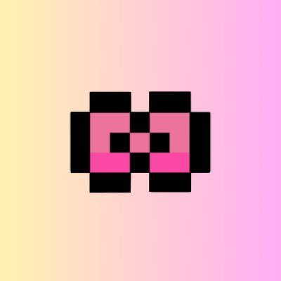 A pixel art logo featuring a pink heart-shaped design with the number '69' on a soft gradient pastel background