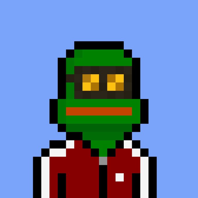 The image features a cartoon-style character wearing a red jacket with white stripes, standing against a blue background. The character has a green face with yellow eyes and a red mouth, giving them a unique appearance. The caption "GM WEB3 Happy Wednesday" is written in black text at the bottom of the image.