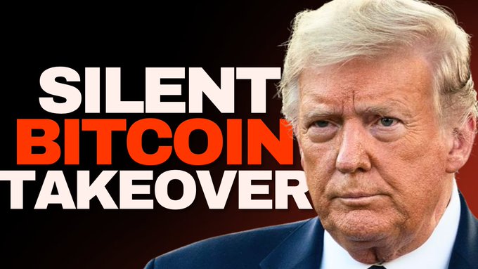 The image features a close-up of a man's face, with the text "Silent Bitcoin Takeover" written above his head. The background of the image is black, which makes the white text stand out prominently. The caption below the image reads "Simply Bitcoin May  27th - LIVE 12:15pm ET This NEW Bill is an ATTACK on Bitcoin (IGNORE The Clarity Act) | EP 1513 rumble.com/v7aghou-this-n ...".