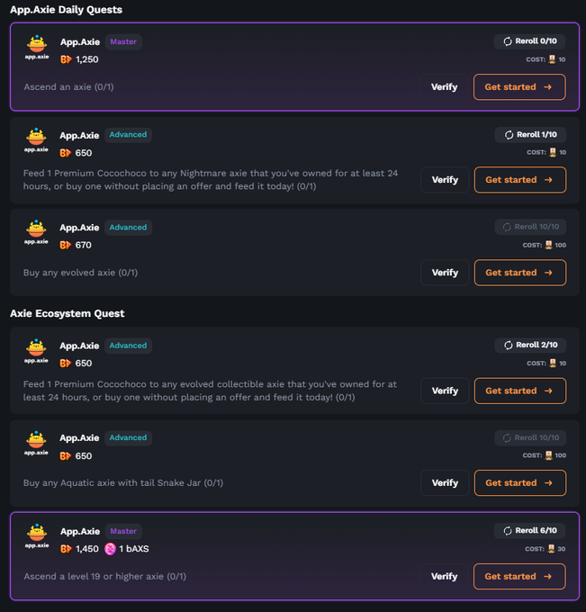 The image shows a screenshot of an app called "App-Axe Daily Quest", which appears to be a game or puzzle that users can play for XP points. The screenshot displays five different pages, each with its own set of instructions on how to start the game and what items are needed. The text in the image is not legible, so it's unclear if this is an actual screenshot or just a description of the app.