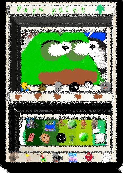 The image features a cartoon frog with green skin, sitting inside an open window display at a store. The frog appears to be looking out of the window or peeking into another room. There are several other objects visible in the background, including a person's head and some flowers. The text "This one is now available open edition for 1tz! It is very powerful memetics and probably other things will happen objkt.com/tokens/KT1C3yH" suggests that this image might be related to an online store or marketplace, possibly offering a limited edition item with unique features or benefits. The frog's presence in the display could be part of a marketing strategy to attract customers' attention and generate interest in the product being sold.