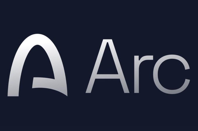 The Arc logo, featuring a stylized 'A' next to the word 'Arc' in white text on a dark navy background.