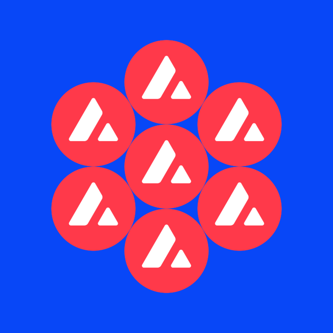 The image features a blue background with six red circles arranged in two rows of three, each containing an "A". These circles are positioned at various angles, creating a sense of depth and dimension. The arrangement of the circles and their relative positions to one another suggest that they form a pattern or design element within the image.