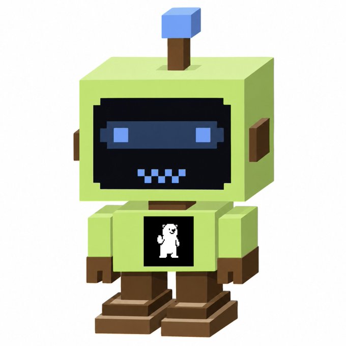 A pixel-art green robot character with an antenna and a small white bear logo on its chest represents the "CONSO BOT" NFT featured in a Sui chain whitelist giveaway offering 3 spots in collaboration with @conso_xyz.