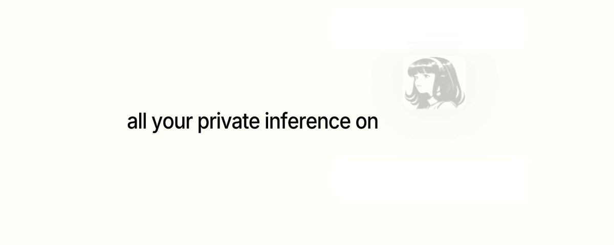 The image features a gray background with white text that reads "All your private inference on Virtuals". The text is positioned above an image of a person's face. The caption below the image states, "Focus on what is in the image and how it relates to the post."