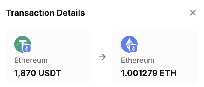 A screenshot of a transaction details screen showing two blocks labeled 'ETHEREUM' with a price of 1,870 US Dollars (AUD) and 1,201,769 Eth (ETH). The text on the screen includes the phrase "I'll look back at these transactions years from now." followed by an image.