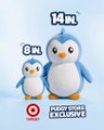 Small pixel art showing two blue penguin characters labeled '8%' and '14%' with what appears to be a 'Good Rewards' text below.