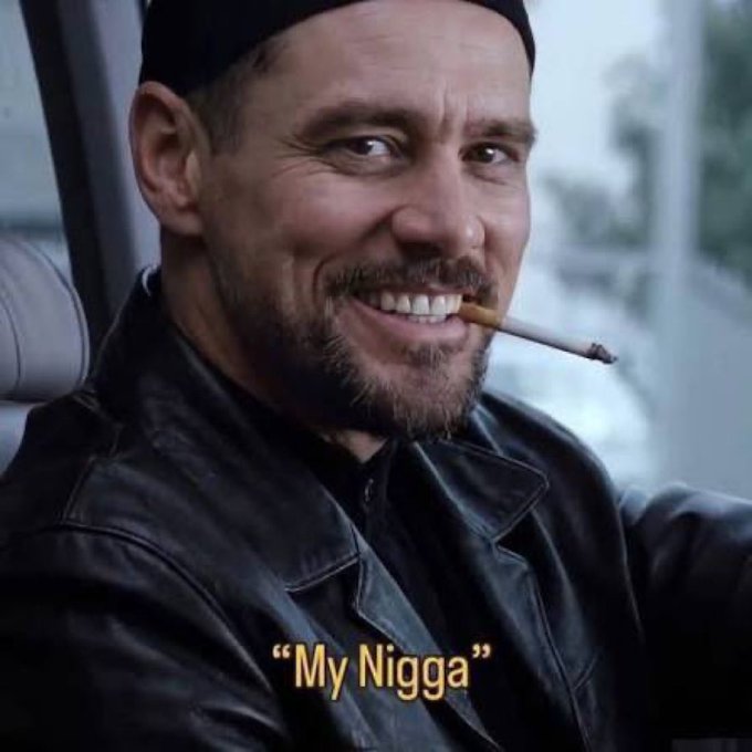 The image shows a man with a cigarette in his mouth, smiling with the text "My Nigga" underneath him. This likely relates to the post about "My favorite CA $Lloyd".