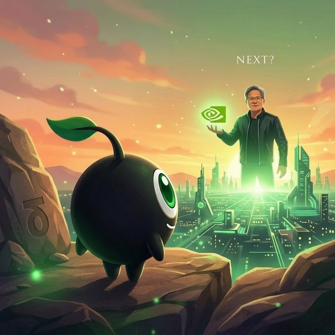 The image features a man standing next to a small green monster with big eyes that appears to be holding up a green light, possibly an LED or a projector screen. The background of the image shows a cityscape at sunset, which adds to the overall atmosphere of the scene. There is also text in the image that reads "next?" and "focus on what is in the image and how it relates to the post." This suggests that the man with the monster might be involved in some sort of project or experiment related to the green monster's abilities, possibly involving trading or testing both Bitcoin and TSLA. The cityscape at sunset adds a sense of depth and context to the scene, making it more visually appealing and engaging for viewers.