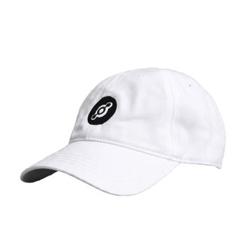 A white baseball cap with a black oval logo featuring the Oakley "O" symbol on the front panel is displayed against a white background. The image corresponds to the "Builder light mode" reference, showcasing the product in a clean, brightly lit presentation.