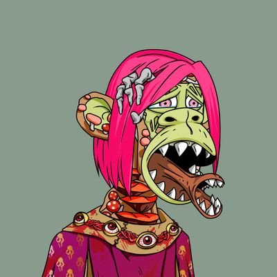 The image features a cartoon character with pink hair wearing a purple dress and a skull and crossbones necklace, standing against a gray background. The caption reads "If you'r a Chinese-speaking monkey. But I didn't follow you, that'S my problem. Please leave a message for me to follow Are you a monkey?". This post seems to be about the character's appearance or possibly their language, as it is directed towards a Chinese-speaking audience.

The image does not contain any text or additional objects, and there are no other characters present in the scene. The focus of the image is on the cartoon character with pink hair and a skull necklace, creating an interesting and engaging visual experience for viewers.