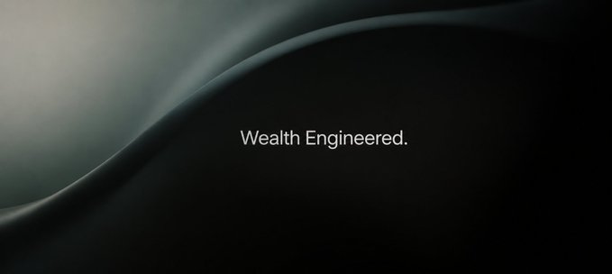 The image features a banner with a black background that says "Wealth Engineered" written in white letters. Below this, there are three lines of text that read "Many tokens are simply rewards for participating in a platform. $APX is different. The asset sits at the center of the treasury, the buybacks, the brand network, the staking rewards, and the capital flows." This message seems to be related to investing or trading in cryptocurrency, as it highlights the benefits of participating in such platforms.
