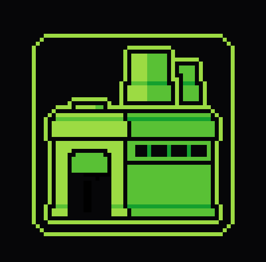 A pixel-art green icon depicts a storefront or shop with a chimney, symbolizing a service provider. The image relates to the post by visually representing the "shop" (or platform) that has hosted 3,665,510 Solana wallets.
