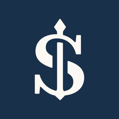 A stylized monogram featuring the interlocking letters "S" with a dollar sign ($) integrated into the design, displayed in white against a dark navy background. The image represents the EthraShip brand, whose logo symbolizes the fusion of traditional finance (the dollar sign) with shipping industry operations, aligning with the post's message about tokenizing real-world physical businesses through RWA (Real World Assets) rather than just replicating existing financial products on-chain.