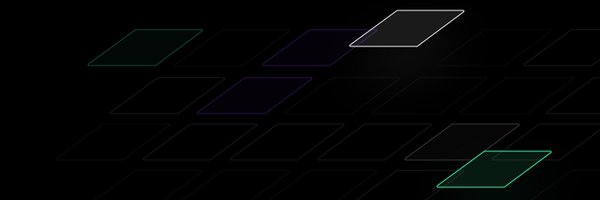 An abstract digital image showing a grid of floating parallelograms on a black background, with a few highlighted in white, green, and purple while the rest remain faintly outlined. The geometric, interconnected blocks visually represent the completed "blocks" of Ritual's test phase mentioned in the post, symbolizing the network's structure awaiting new nodes and community expansion.