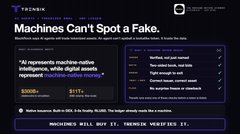 The image is a Tech Xplore article titled "Machines Can't Spot a Fake," discussing AI's challenges in detecting online misinformation, with a quoted statistic that AI represents $100B+ in value but only $11T in real economy. It features no direct reference to XRP Ledger or BlackRock, making it unrelated to the post's claim about BlackRock's AI and digital asset blueprint.