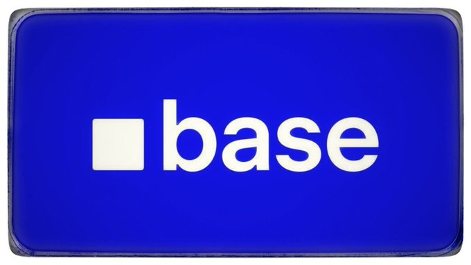 A blue rectangular badge or logo displaying the white Coinbase logo with its square symbol and the word 'base'.