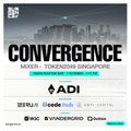 A conference poster for 'CONVERGENCE' featuring ADI and various sponsors, labeled 'MIAMI - DOWNTOWN SINGAPORE'.