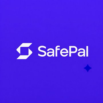 A blue background displaying the white "SafePal" logo and wordmark, representing the cryptocurrency wallet brand. The image accompanies a warning about scam communications, suggesting SafePal is highlighting the risks of fraud attempts targeting crypto users while data remains off-chain.