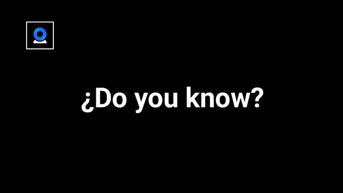 A black screen with a small camera icon and the Spanish text '¿Do you know?' displayed in white.
