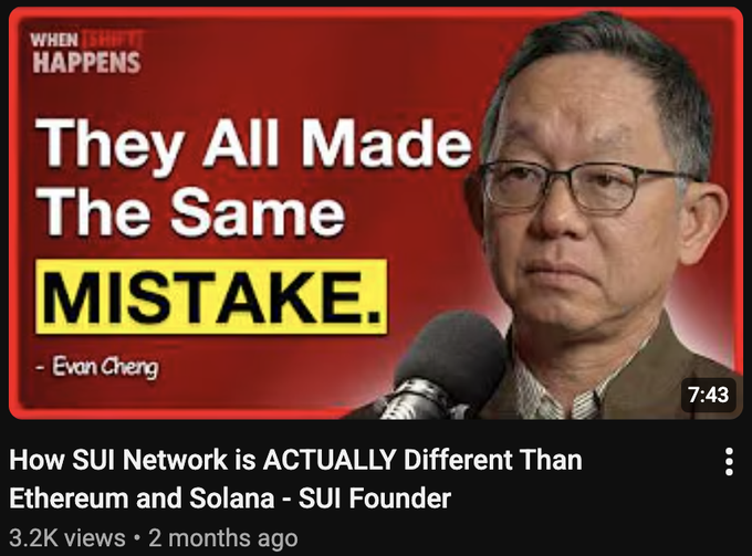 The image shows a man wearing glasses, with his face partially visible behind him as he speaks into a microphone. The background of the image features a red banner that says "They All Made the Same Mistake." Below this banner, there are two lines of text in white and yellow colors, which appear to be related to the post or the image itself.
