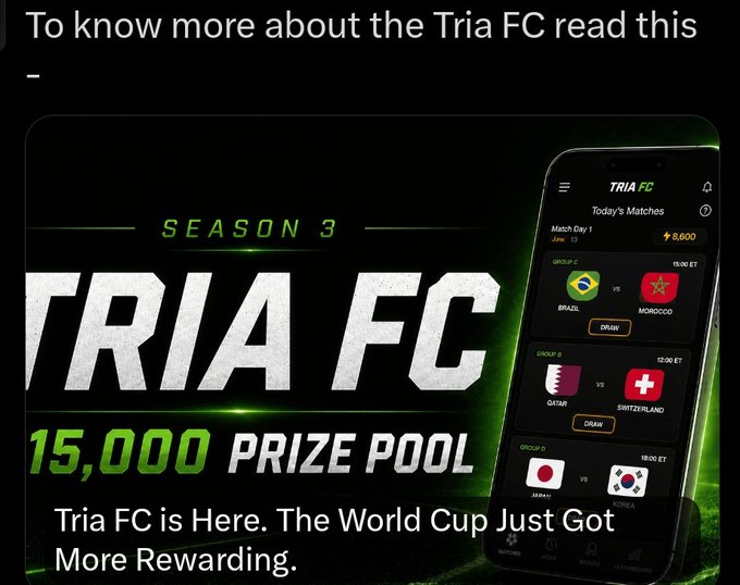 The image features a smartphone screen displaying an advertisement for Trivia FC, which is a mobile game that challenges players with questions about soccer teams and players from around the world. The phone's screen shows the text "To know more about the Trivia FC read this" along with a list of questions related to soccer teams and players. The image also includes a link to a prize pool for Trivia FC, which is an opportunity for users to win a cash reward by answering the questions correctly on their smartphone.